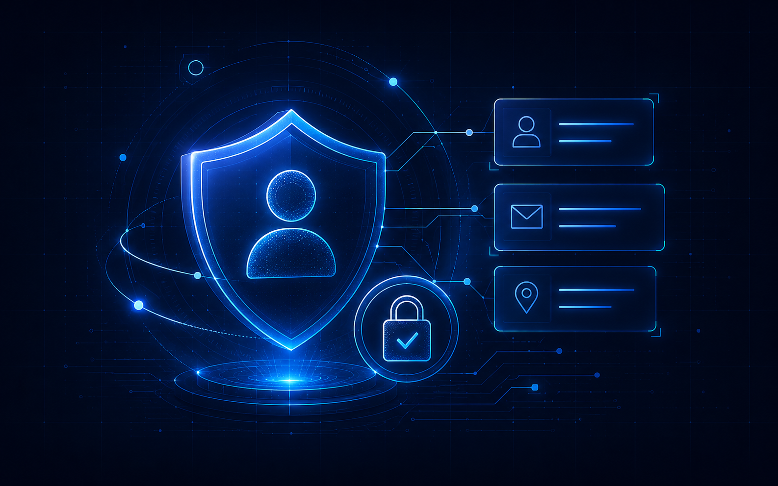 GDPR privacy and personal data protection illustration