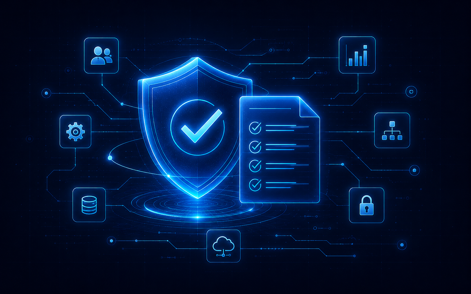SOC II audit controls and platform security illustration